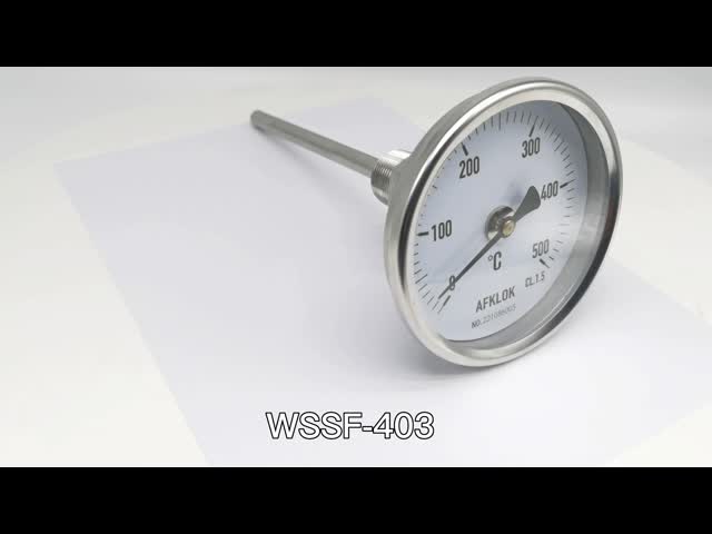 Термометр биметалла заднего соединения 500 градусов промышленный видео