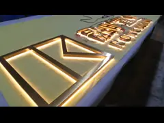 UL писем канала знаков логотипа нержавеющей стали 20-120mm подсвеченный video