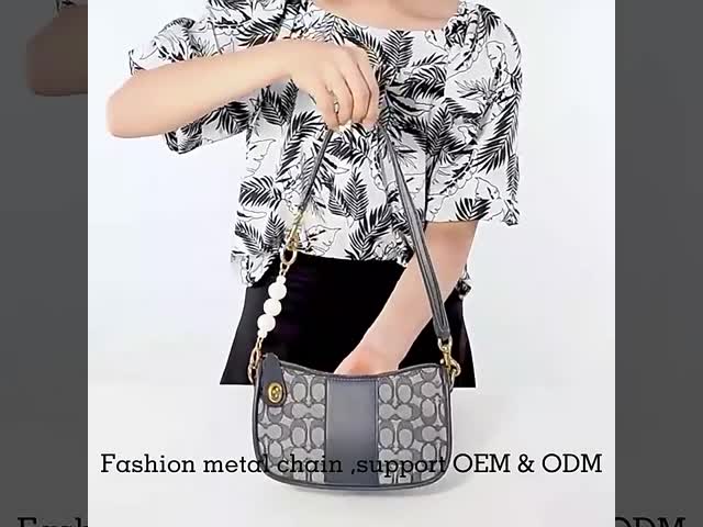 Цепной ремень сумки ДИИ, цепной ремень металла портмона жемчуга плоский с пряжкой видео