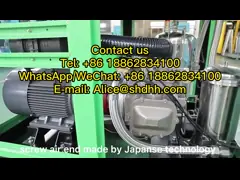 Stationary 7.5kw 250kW Oil Free Screw Air Compressor Medical 10 Bar Silent video