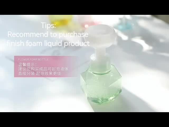 300ml手の消毒剤ディスペンサーは多色の花の泡の空のびんをびん詰めにします