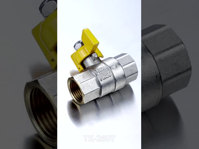 DN15-25 20MM バタフライ ハンドル ニッケルは鉄のハンドルが付いている真鍮のガス弁をめっきしました