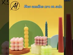 AROMA HOME Cube Ball Shape Macarons Color Scented Carved Candles For Wedding