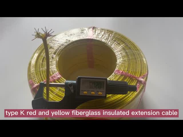 直径 0.65mmx7/2 タイプ K ガラス繊維絶縁延長ケーブル レッド イエロー ビデオ