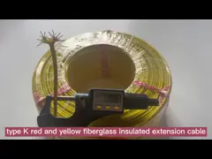 直径 0.65mmx7/2 タイプ K ガラス繊維絶縁延長ケーブル レッド イエロー video