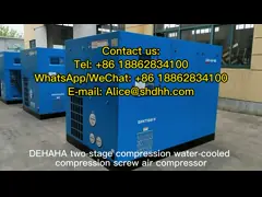 Адвокатура винтового компрессора 100хп 75кв Де Айре двухступенчатая двойная промышленная 8 video