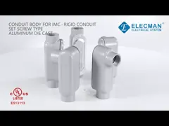 2 Threaded T Type Aluminum Conduit Bodies IMC Rigid Conduit Bodies video