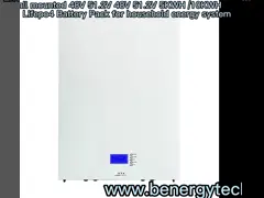 Стена блока батарей лития CE 48V 150AH Powerwall установила жилое накопление энергии 7.68KWH video