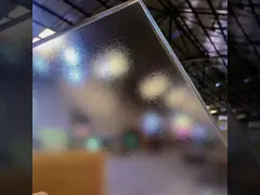 Подгонянная большая закаленная гостиница столовой стекла искусства закалила верхнюю часть стеклянного стола CCC video