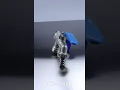 PN16 с двойной головкой One In Two Out Blue Single Handle Outdoor Tap Brass Bibcock с источником блокировки video