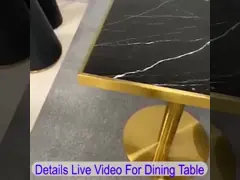 обеденный стол мрамора прямоугольника 180cm 160cm 150cm 140cm и набор стульев video