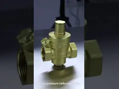 PN16 1/2 дюйма 3/4 дюйма латунный клапан регулятора давления воды с манометром video