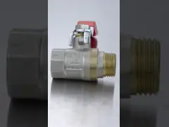 Шаровой кран из кованой криогенной латуни с двойной резьбой 1/2 дюйма BSPT с наружной и внутренней резьбой video