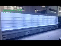 Fan Cooling Multideck Open Front Chiller For Shop Plug In Type With R404 Refrigerant video