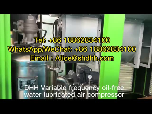 Silent 150HP Oil Free Screw Air Compressor IP54 PM Low Noise Air Compressor