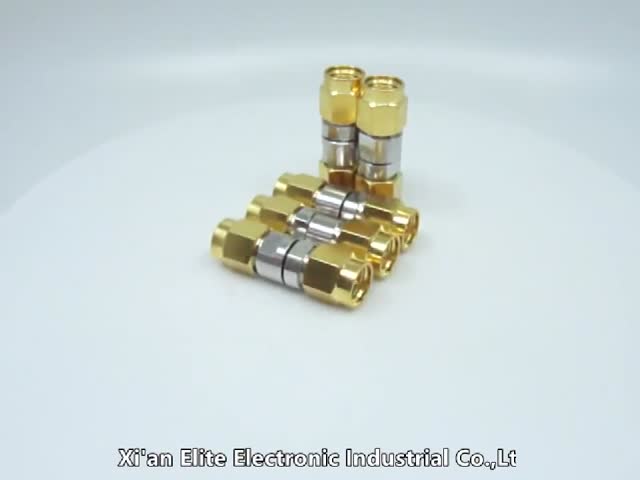 50Ω латунь Золотопокрытый SMA RF адаптер Бериллий Бронзовые контакты видео