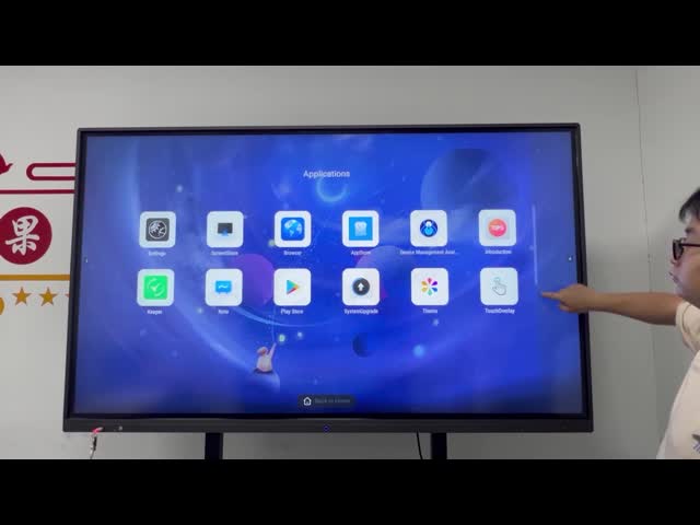 75 Inch All In One PC Smart Interactive Whiteboard 4k Touch Screen Panel For School