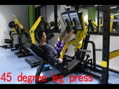 Анти- скользя сталь оборудование спортзала прессы ноги 45 градусов коммерчески для фитнеса video