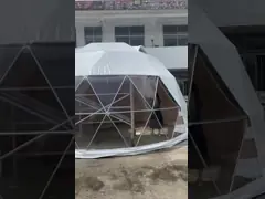 Белый шатер геодезического купола иглу события партии PVC большой установить на снег video