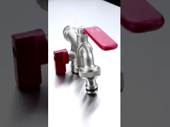 Садовый водопроводный кран 3-ходовой смеситель с 2 насадками Многофункциональный латунный кран video