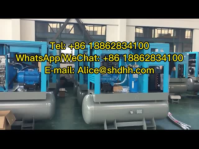 15 Hp Combined Screw Air Compressor 11kw High Pressure For Fiber Laser Cutting