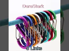 Diecast крюк сплава цинка Carabiner глаза шарнирного соединения крюка 16mm пуска щелчковым круглым покрытый никелем щелчковый video