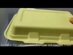 Белая устойчивая устранимая коробка для завтрака принимает отсутствующие коробки для раковин 600мл еды video