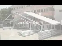 Шатер шатра свадьбы рамки на открытом воздухе 20x30m красной ткани PVC алюминиевый video