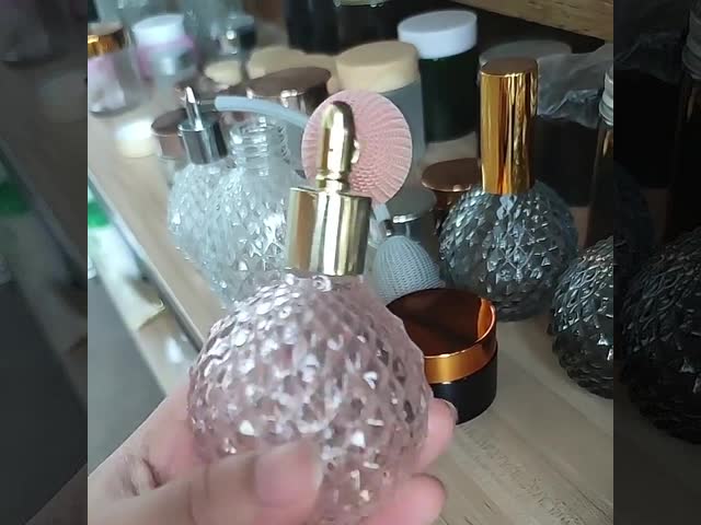 Glass Cosmetic Containers 100ml Vintage Style Air Bag Refillable Fine Spray Perfume Bottle