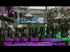 3 в 1 Monobloc машине завалки напитка стеклянной бутылки Carbonated с крышкой кольца тяги video