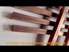 C18150 Хромо-циркониевый медный прямоугольный стержень 15x15x200 мм video