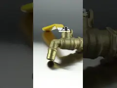 Латунная форсунка для горячей воды Локтевая форсунка Быстрый водопроводный кран Латунный шаровой кран video