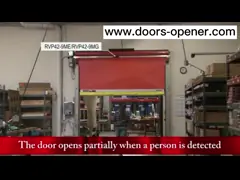 High-speed industrial door opener radar sensor detect