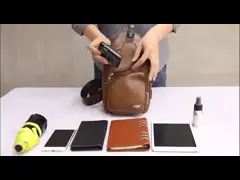 USB Charging Messenger Shoulder Strap Bag Reusable PU Leather