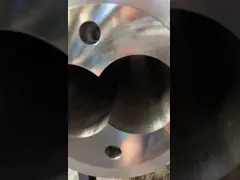 Конический двойной провентилированный бочонок винта для доски листа PVC штрангпресса video