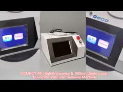 GOMECY RF Высокочастотный диодный лазер 980 нм Двухъядерный аппарат для удаления сосудов video