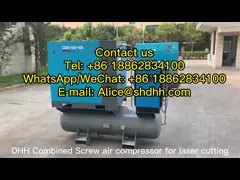 Комбинированный винтовой воздушный компрессор мощностью 15 кВт Интегрированный компрессор для резки волокна мощностью 20 л.с. de aire tornillo video