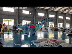 Giant Attractive Green Inflatable Dinosaur Model Advertising In Party Events Blow Up Cartoon Characters