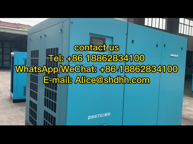 Stationary Low Pressure Screw Air Compressor 75KW Textile Industrial Screw Compressor