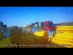 Heat Insulation Glass Wool Tube Shell With Aluminium Foil 1000mm video