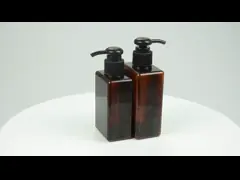 100ml 200ml  250ml Petg Cream Jar 24/410 Square Amber Shampoo Bottle