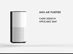 УФ-стерилизатор Hepa для офисного использования Портативный очиститель воздуха для небольшой спальни video