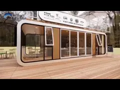 Студии сада алюминиевого бунгало кабины раздвижных дверей Prefab полуфабрикат Prefab Prefab модульные дома video