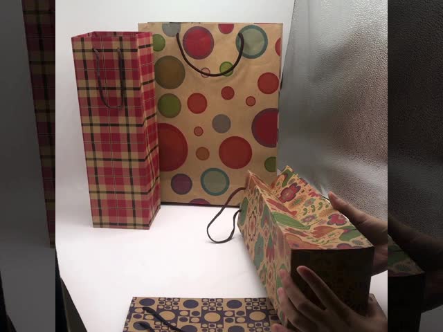 CMYK Biodegradable Packaging Bags Craft Kraft Grocery Take Away Paper Bag For Food
