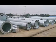 Круглые Monopole радиосвязи сплющенным возвышаются рангоутом гальванизированным с рабочей платформой video