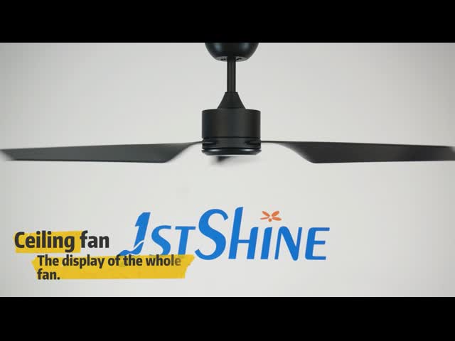 Домой Черный ABS лезвия 6 скорости низкого шума потолочный вентилятор с дистанционным управлением видео