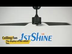 Домой Черный ABS лезвия 6 скорости низкого шума потолочный вентилятор с дистанционным управлением video