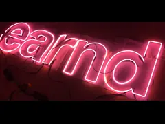 Косметики хранят логотип изготовленное на заказ стекло неоновой вывески сделало розовые неоновые письма канала video