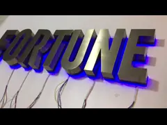 Письма канала смолы акриловые подсвеченные подгоняли почищенное щеткой покрытое хромом 12VDC video