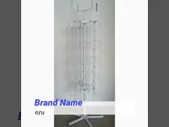 Выставочная витрина книги металла вращения 360 градусов для сторон DVD 4 придает квадратную форму форме video